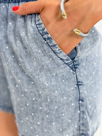Stone Wash Sparkle Shorts