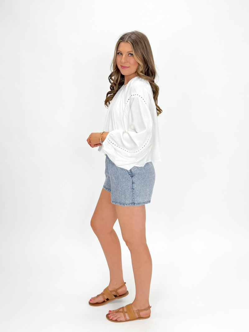Cloudlight Eyelet Blouse