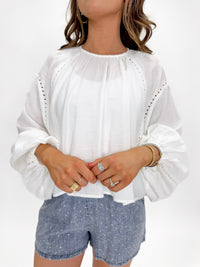 Cloudlight Eyelet Blouse
