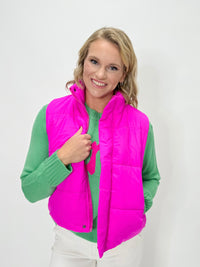 Midnight Trail Zip Vest Bright Pink