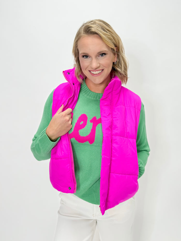 Midnight Trail Zip Vest Bright Pink