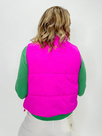 Midnight Trail Zip Vest Bright Pink