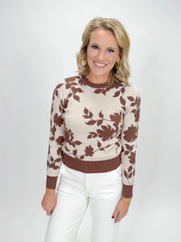 Petal Pop Sweater - Oatmeal & Mocha