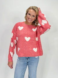 Sweatheart Cozy Sherpa Heart Sweater
