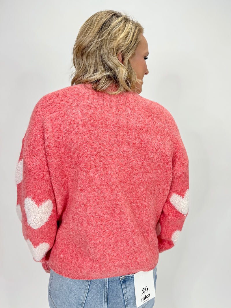 Sweatheart Cozy Sherpa Heart Sweater