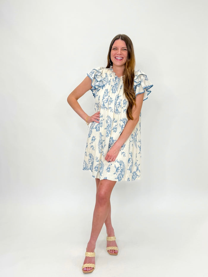 Paisley Breeze Ruffle Dress