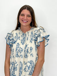 Paisley Breeze Ruffle Dress