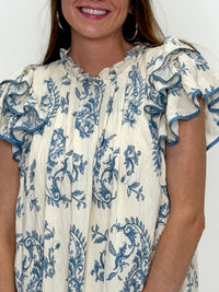 Paisley Breeze Ruffle Dress