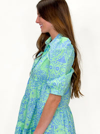 Ocean Breeze Puff Sleeve Dress