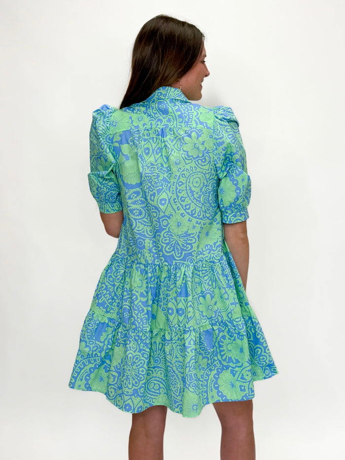 Ocean Breeze Puff Sleeve Dress