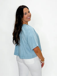 Coastal Breeze Chambray Top