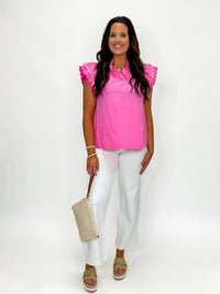 Cotton Candy Flutter Top