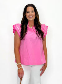 Cotton Candy Flutter Top