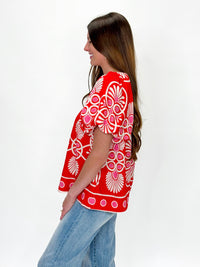Fiesta Bloom Puff Sleeve Top
