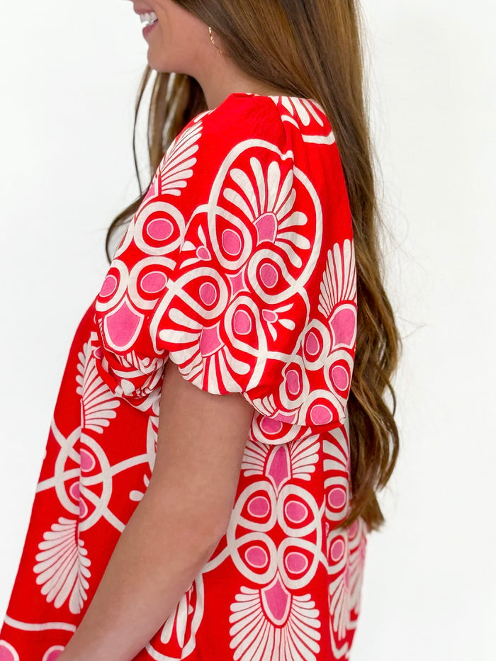 Fiesta Bloom Puff Sleeve Top
