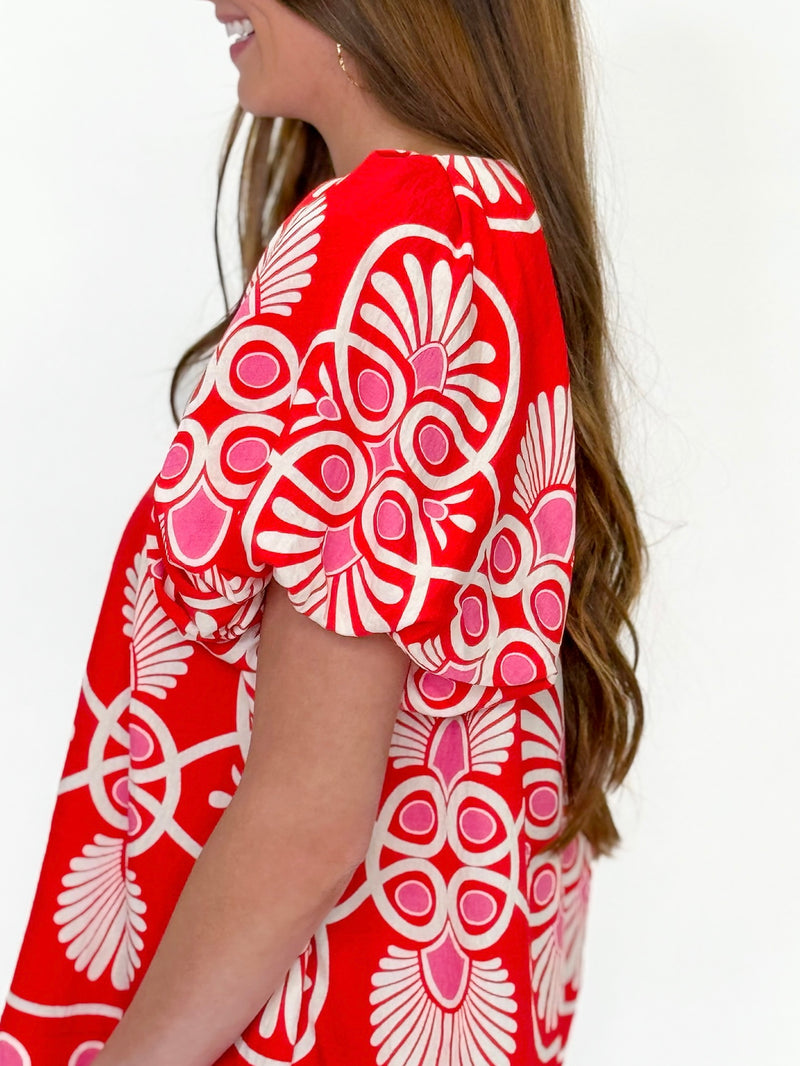 Fiesta Bloom Puff Sleeve Top