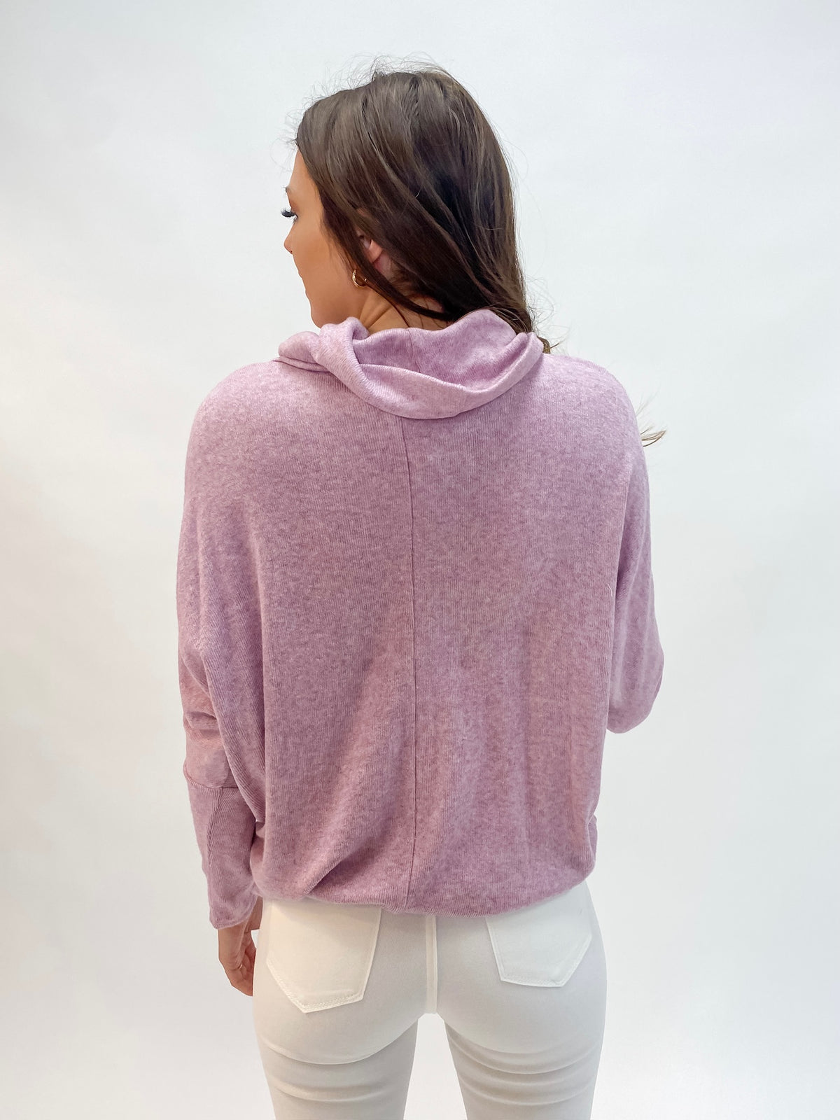 I Love You Berry Much Cowl Neck Light Knit Sweater Top