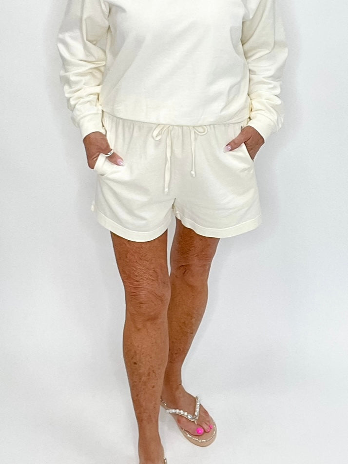 Cabana Cream Cozy Set Shorts