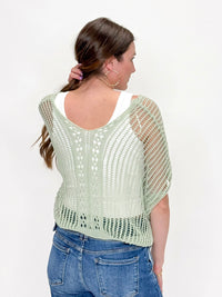 Sunset Glow Knit Top Sage
