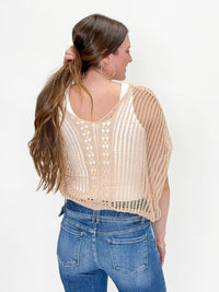 Sunset Glow Open Knit Top
