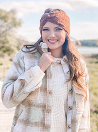 Golden Brown Sherpa Headband