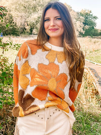 Dreaming Of Fall Florals Sweater