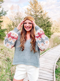 Always On Trend Crochet Multi Sleeve Sweater