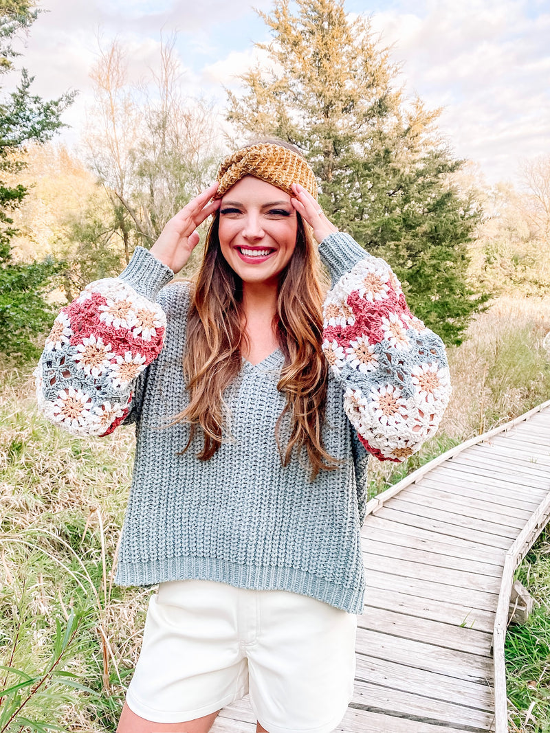 Always On Trend Crochet Multi Sleeve Sweater