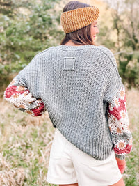 Always On Trend Crochet Multi Sleeve Sweater