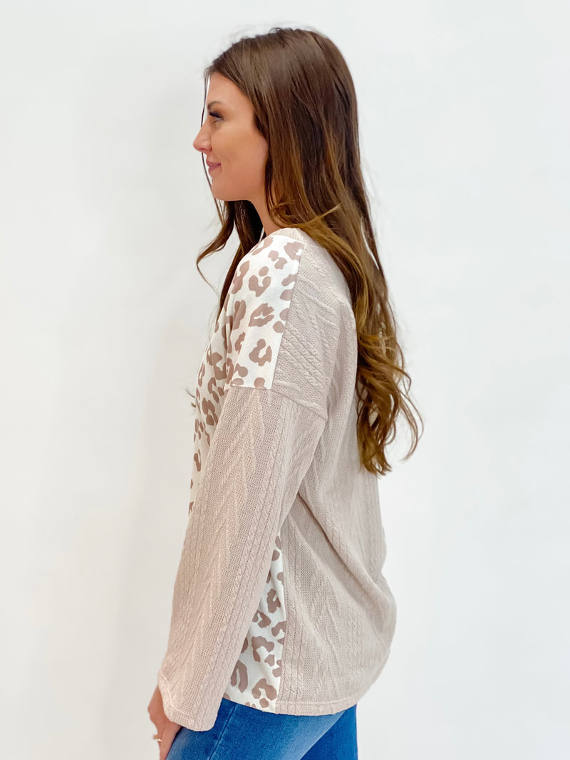 Snow Cheetah By Design Sweater Top