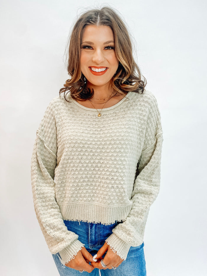 Natural Bubble Knit Sweater