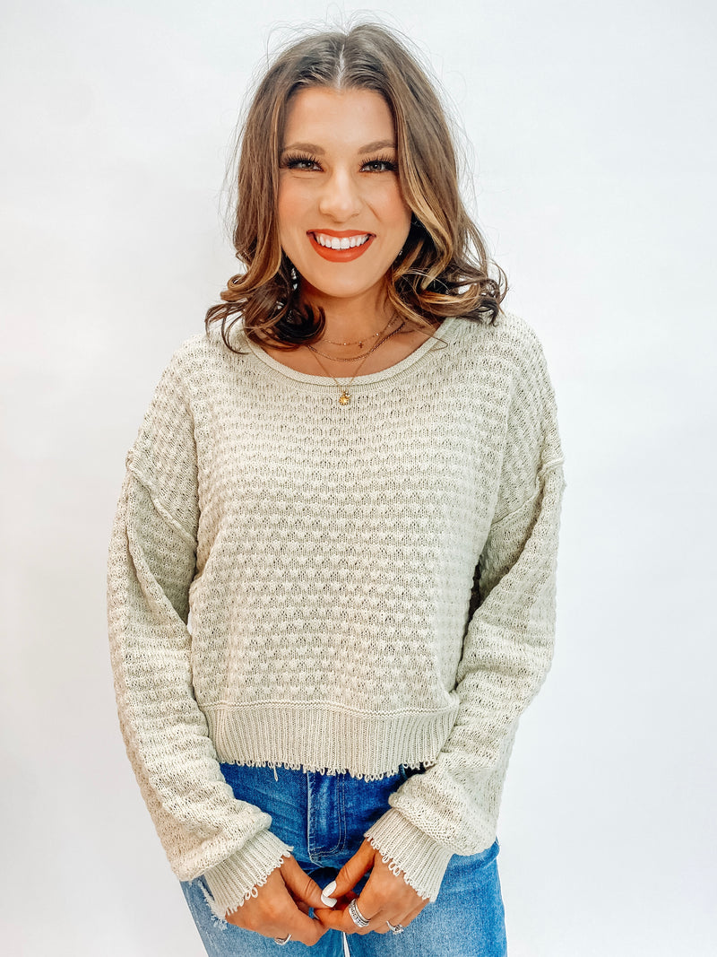 Natural Bubble Knit Sweater