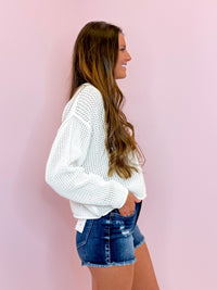 Star Spangled Knit Pullover - White
