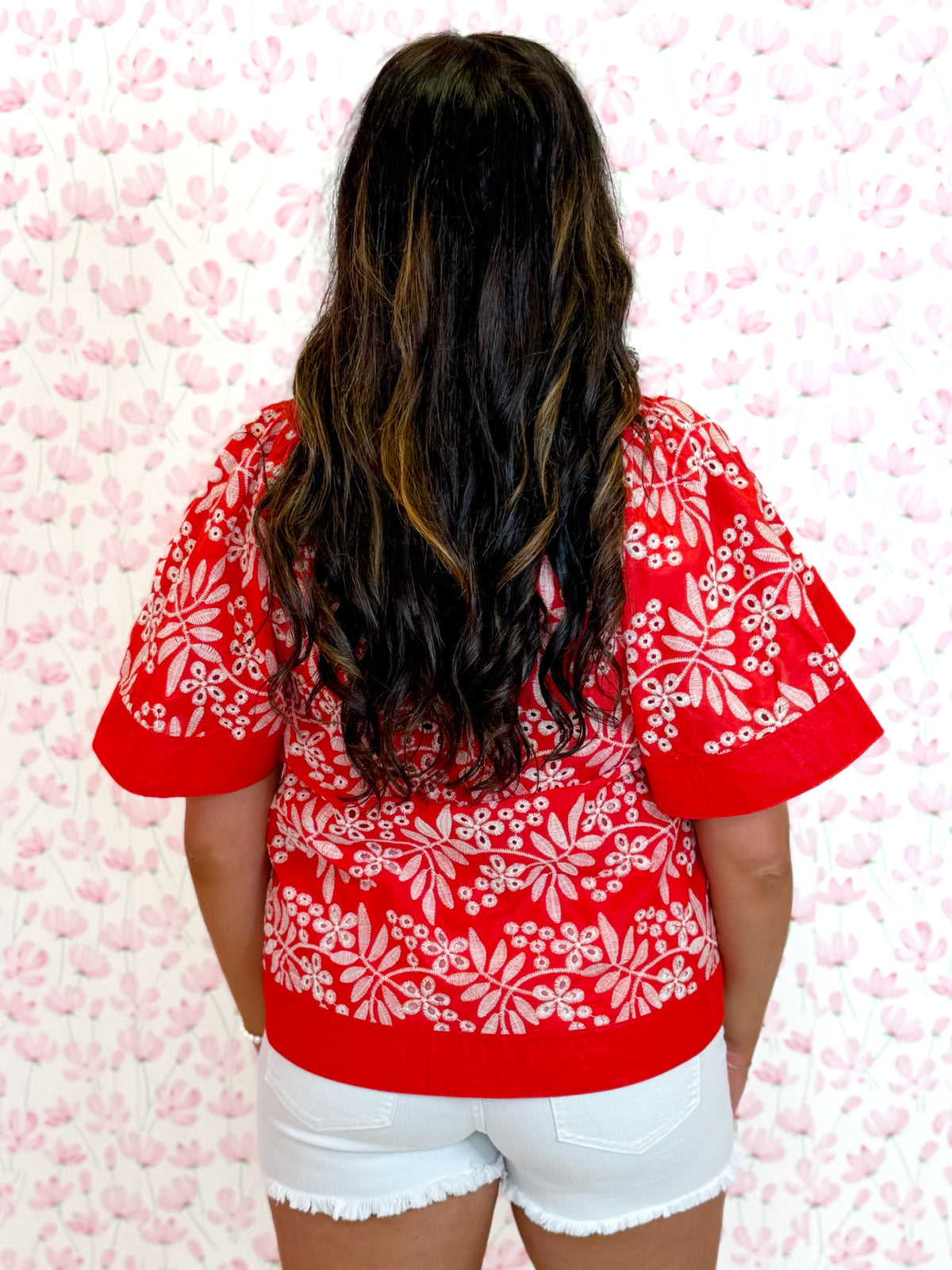 Santa Fe Bloom Embroidered Top