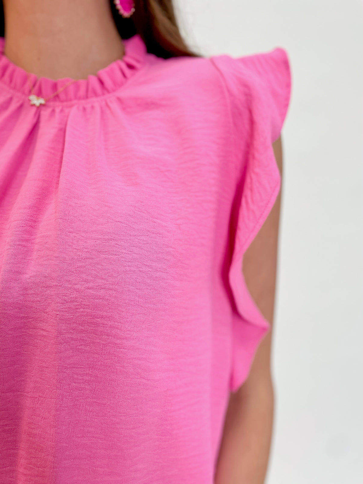 Soft Petal Ruffle Tank