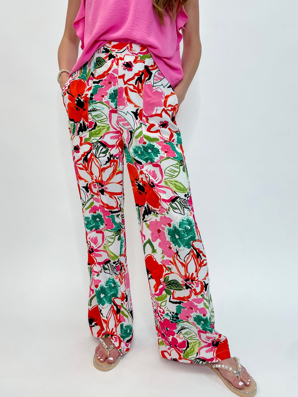Tropical Bloom Relaxed Pants