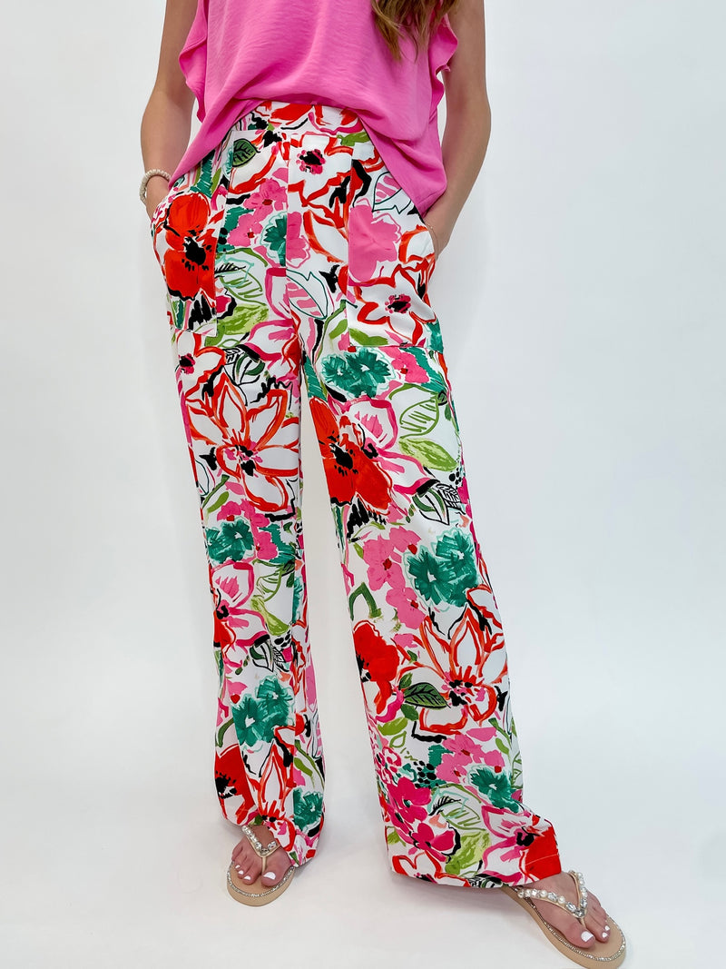 Tropical Bloom Relaxed Pants