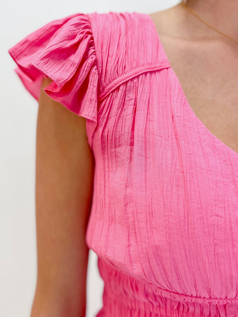 Serene Ruffle Breeze Dress Pink