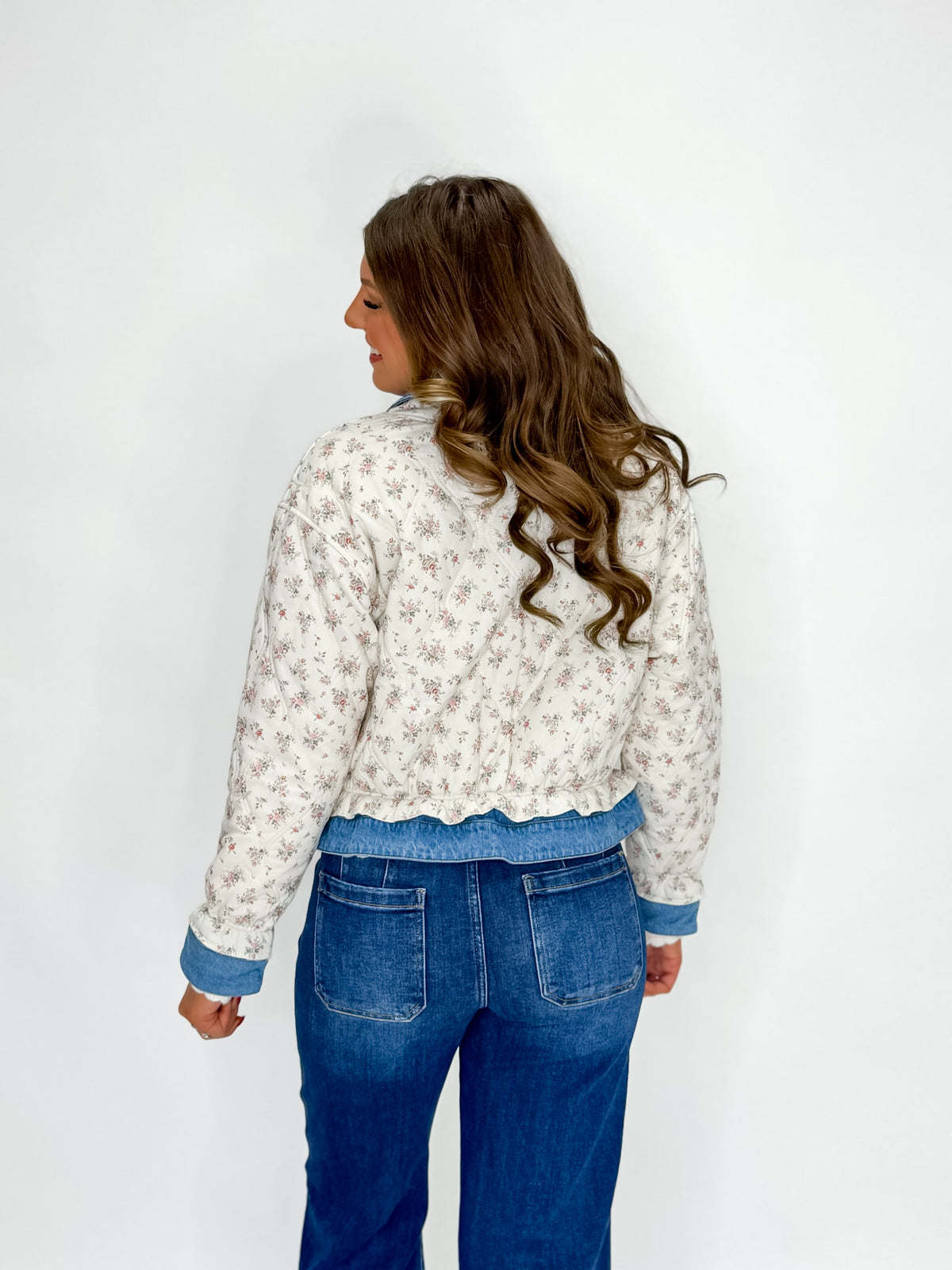 Floral & Denim Quilted Jacket