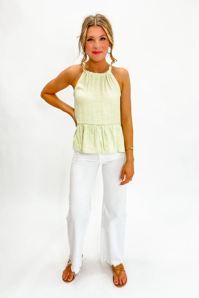 Peace Out Popsicles Tank - Light Green