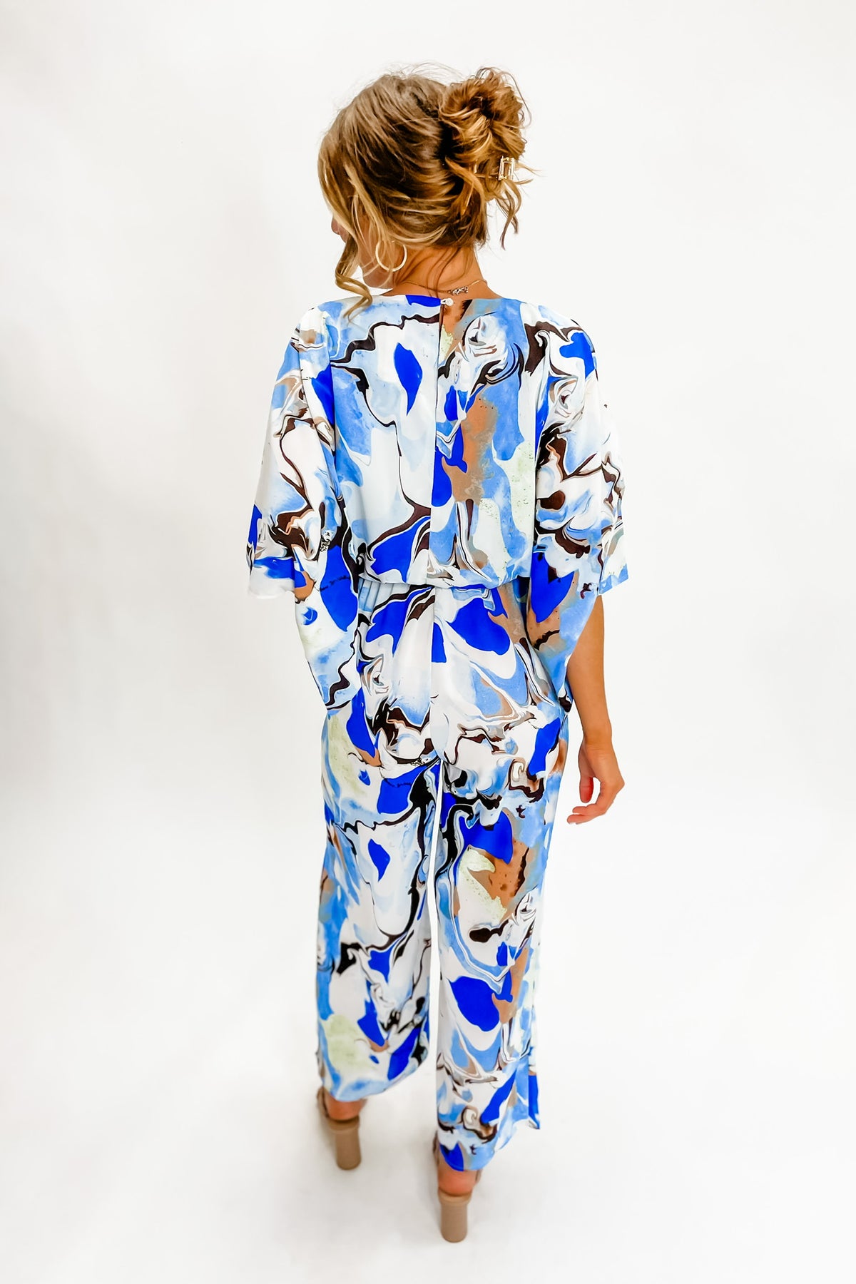 Have Some Fun Watercolor Jumpsuit Blue