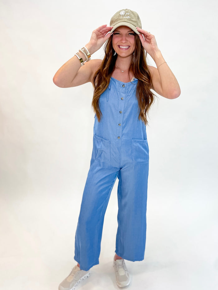 Gleaming Denim Jumpsuit