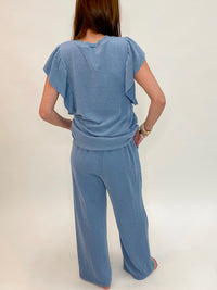 Just My Style Denim Ribbed Set