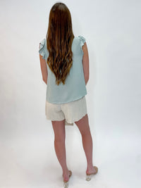 Seabreeze Ruffle Cap Sleeve Top