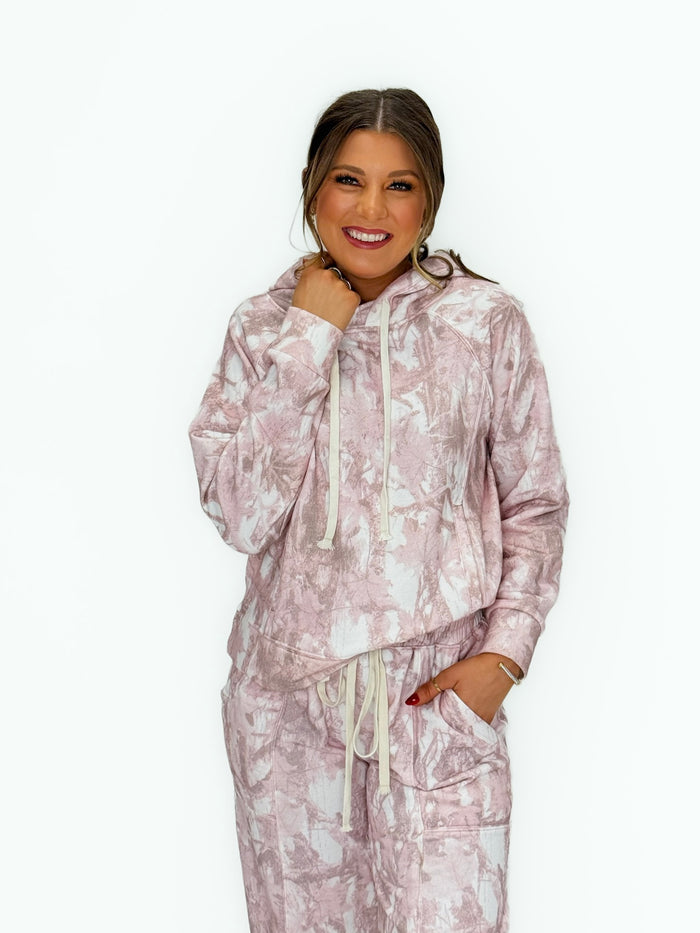 Blush Taupe Camo Lounge Two-Piece Set
