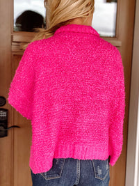 Neon Fuchsia Fuzzy Sweater