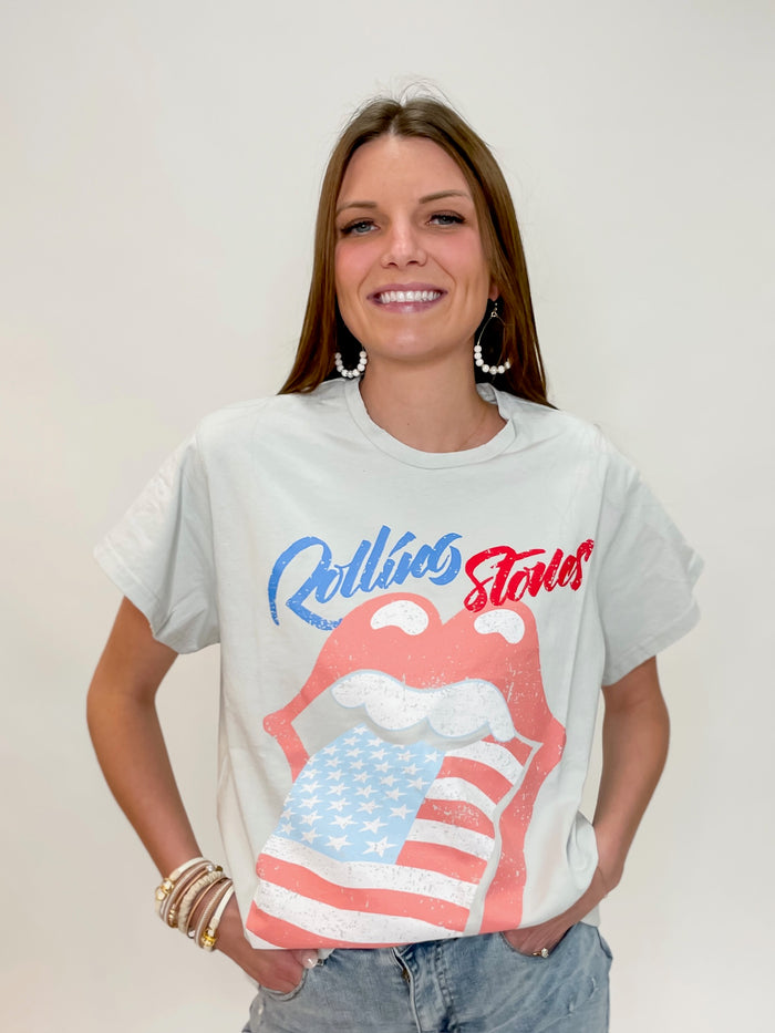 Rolling Stones Red White & Blue Graphic Tee