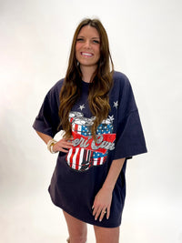 Midnight Patriot Graphic Tee Dress