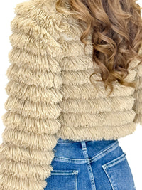 Taupe Faux Fur Jacket