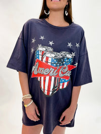 Midnight Patriot Graphic Tee Dress